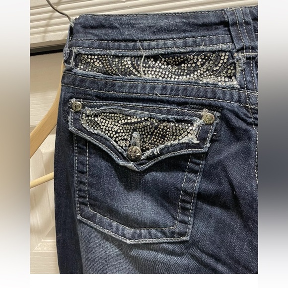 MissMe bootcut zebra rhinestones , size 32 - Picture 2 of 9